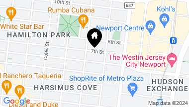 Map of 211 7TH ST, JC, Downtown NJ, 07302