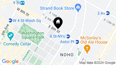 Map of 50 East 8th Street Unit: 1P, New York City NY, 10003