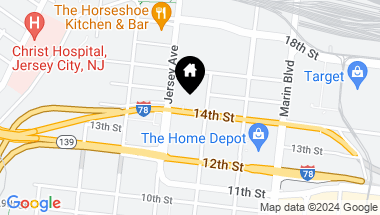 Map of 238-240 14TH ST, JC, Downtown NJ, 07310