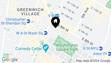 Map of 109 Waverly Place, New York City NY, 10011