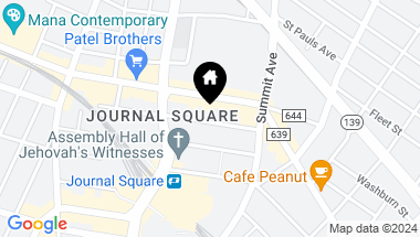 Map of 44 COTTAGE ST, JC, Journal Square NJ, 07306