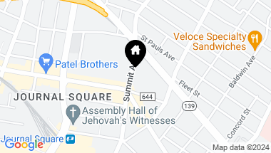 Map of 614-616 SUMMIT AVE, JC, Journal Square NJ, 07306