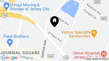 Map of 159 HOPKINS AVE Unit: 2, JC, Heights NJ, 07306