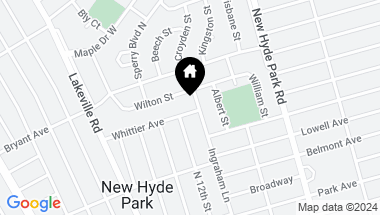 Map of 1215 Whittier Avenue, New Hyde Park NY, 11040