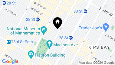 Map of 76 Madison Avenue Unit: 11-B, New York City NY, 10016