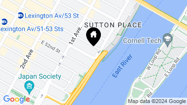 Map of 60 Sutton Place South Unit: 3HN, New York City NY, 10022