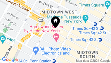 Map of 335 West 38th Street Unit: 3, New York City NY, 10018