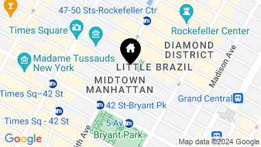 Map of 70 West 45th Street Unit: COMBO, New York City NY, 10036