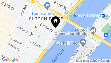Map of 1 Sutton Place, New York City NY, 10022