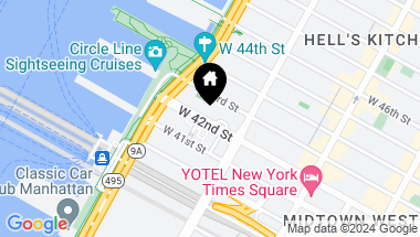 Map of 635 West 42nd Street Unit: 27K, New York City NY, 10036