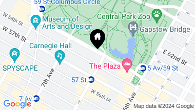 Map of 106 Central Park South Unit: 25D, New York City NY, 10019