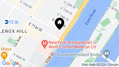 Map of 524 E 72nd Street Unit: PH1A, New York City NY, 10021