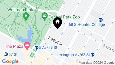 Map of 15 East 63rd Street, New York NY, 10065