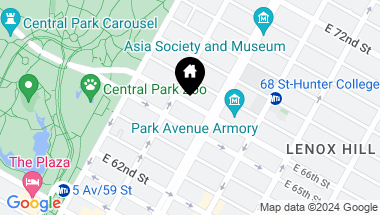 Map of 54 East 66th Street, New York City NY, 10065