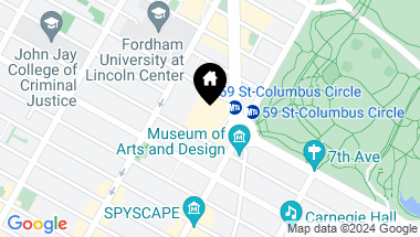 Map of 25 Columbus Circle 75CE, New York NY, 10019