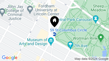 Map of 1 Central Park West Unit: 47BC, New York City NY, 10023