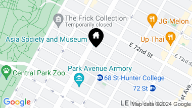 Map of 110 East 70th Street, New York City NY, 10021