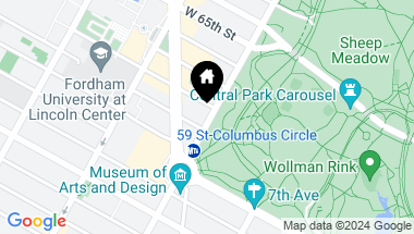 Map of 15 Central Park West Unit: PH16/17B, New York City NY, 10023