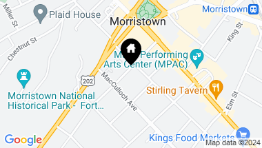 Map of 46 Dehart St, Morristown Town NJ, 07960