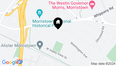 Map of 36 WASHINGTON AVE, Morristown Town NJ, 07960