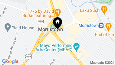 Map of 40 W Park Place Unit 409, Morristown Town, 07960