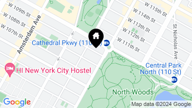 Map of 4 West 109th Street Unit: 6-G, New York City NY, 10025