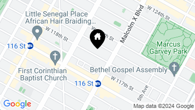 Map of 117 West 118th Street, New York City NY, 10026