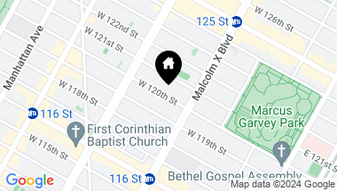 Map of 115 West 120th Street, New York City NY, 10027