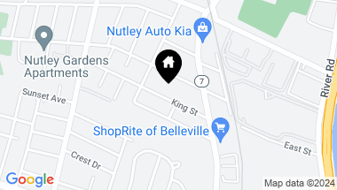 Map of 46 King St, Nutley Twp NJ, 07109