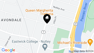 Map of 242 Washington Ave, Nutley Twp NJ, 07110
