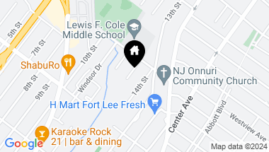 Map of 1432 13th Street, Fort Lee NJ, 07024