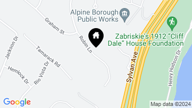 Map of 24 Robin Lane, Alpine NJ, 07620