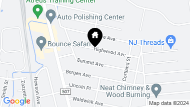 Map of 24 Highwood Avenue, Waldwick NJ, 07463