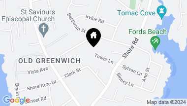 Map of 8 Tower Lane, Old Greenwich CT, 06870