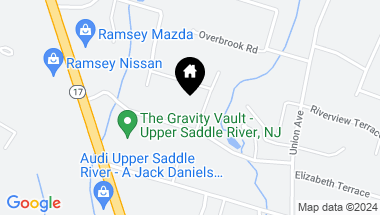 Map of 7 Brookside Drive, Upper Saddle River NJ, 07458
