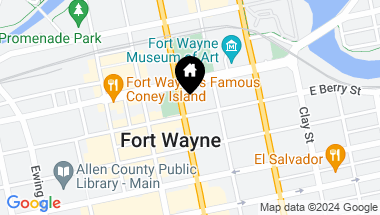 Map of 203 E Berry Street Unit: 1004, Fort Wayne IN, 46802