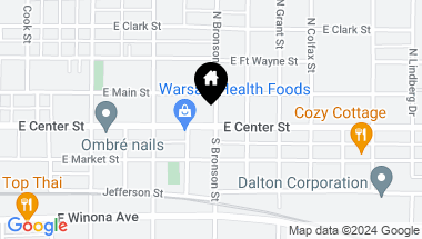 Map of 1321 E Center Street, Warsaw IN, 46580-3523