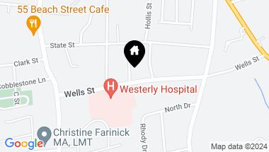 Map of 36 Wells Street, Westerly RI, 02891
