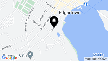 Map of 93 South Water Street, Edgartown MA, 02539