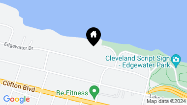 Map of 10500 Edgewater Drive, Cleveland OH, 44102