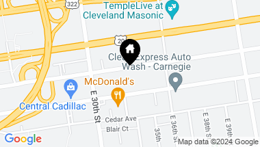 Map of 3214 Prospect Avenue E, Cleveland OH, 44115