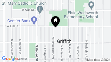 Map of 437 N Rensselaer Street, Griffith IN, 46319