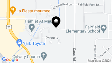 Map of 406 Harris Court, Maumee OH, 43537