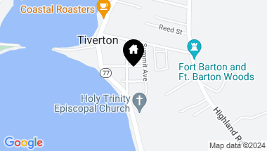 Map of 54 Hillside Avenue, Tiverton RI, 02878