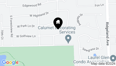 Map of 6710 W Golfview Lane, Palos Heights IL, 60463