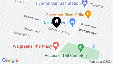 Map of 63 Robert Gray Avenue, Tiverton RI, 02878
