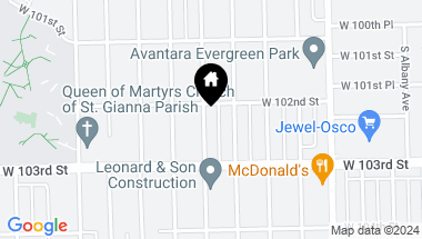 Map of 10211 S Homan Avenue, Evergreen Park IL, 60805