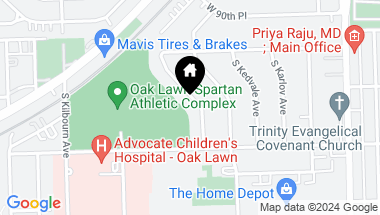 Map of 9208 S Tripp Avenue, Oak Lawn IL, 60453