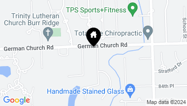 Map of 11411 German church Road, Burr Ridge IL, 60527