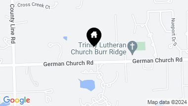 Map of 11660 GERMAN CHURCH Road, BURR RIDGE IL, 60527
